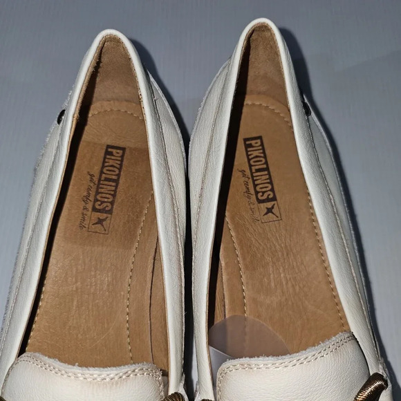 Pikolinos Aviles Chunky Platform Chain Loafer Nata Cream Leather EU Size 41 - Picture 7 of 13